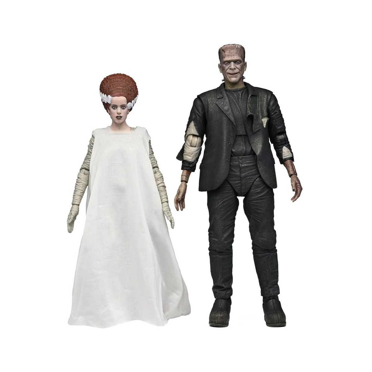NECA Universal Monsters - Confezione da 2 pezzi Bride of Frankenstein 90° Anniversario Il mostro e il suo compagno