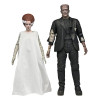 NECA Universal Monsters - Confezione da 2 pezzi Bride of Frankenstein 90° Anniversario Il mostro e il suo compagno