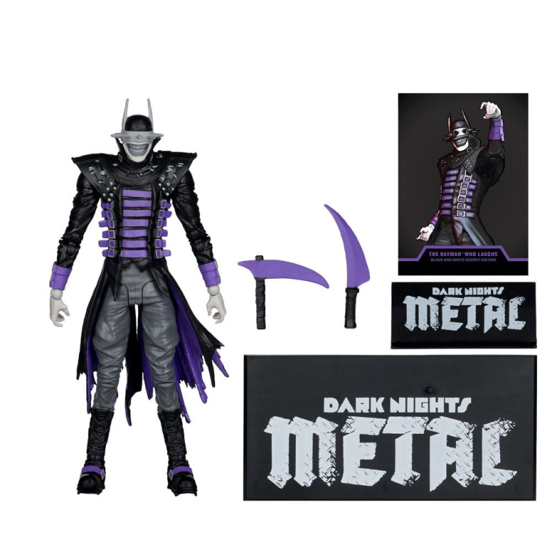 Mc Farlane DC Multiverse - Dark Nights : Metal - Il Batman che ride (B/N con accento) Etichetta oro