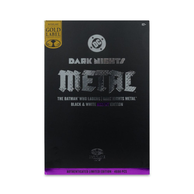 Mc Farlane DC Multiverse - Dark Nights : Metal - Il Batman che ride (B/N con accento) Etichetta oro
