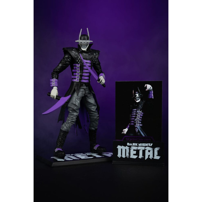 Mc Farlane DC Multiverse - Dark Nights : Metal - Il Batman che ride (B/N con accento) Etichetta oro