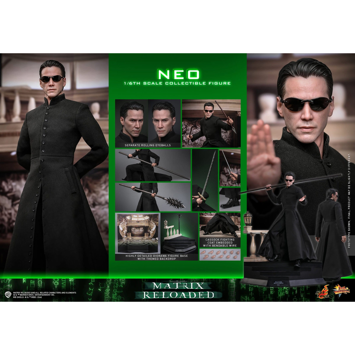 Hot Toys - Le resurrezioni di Matrix 1/6 Neo Toy Fair Figura esclusiva 2022