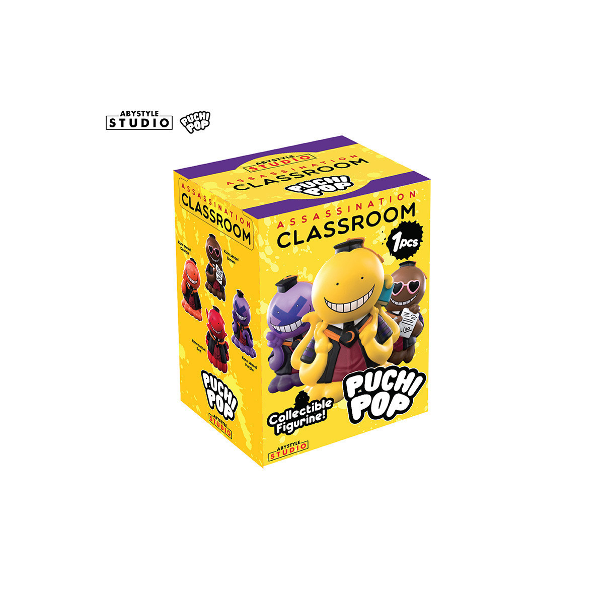 ABYstyle - Assassination Classroom - set di 8 figure in vinile morbido di Puchipop Koro-sensei