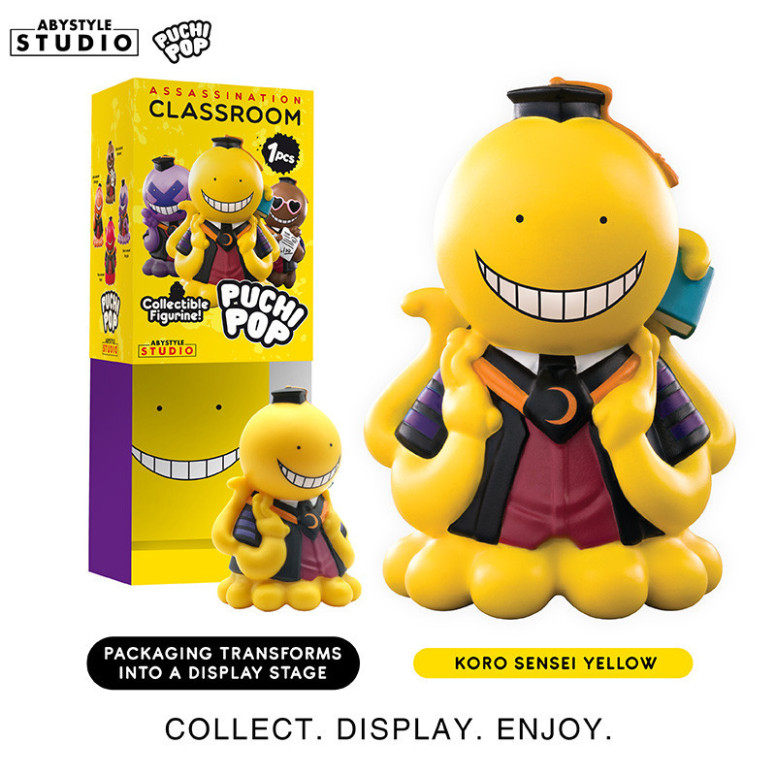 ABYstyle - Assassination Classroom - set di 8 figure in vinile morbido di Puchipop Koro-sensei