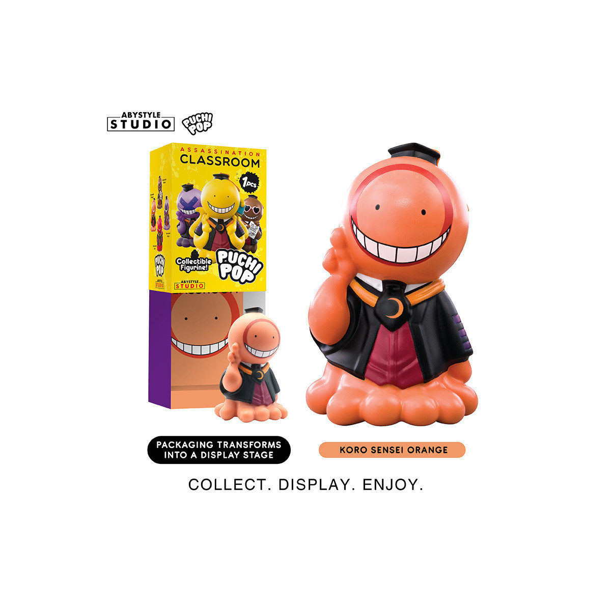 ABYstyle - Assassination Classroom - set di 8 figure in vinile morbido di Puchipop Koro-sensei