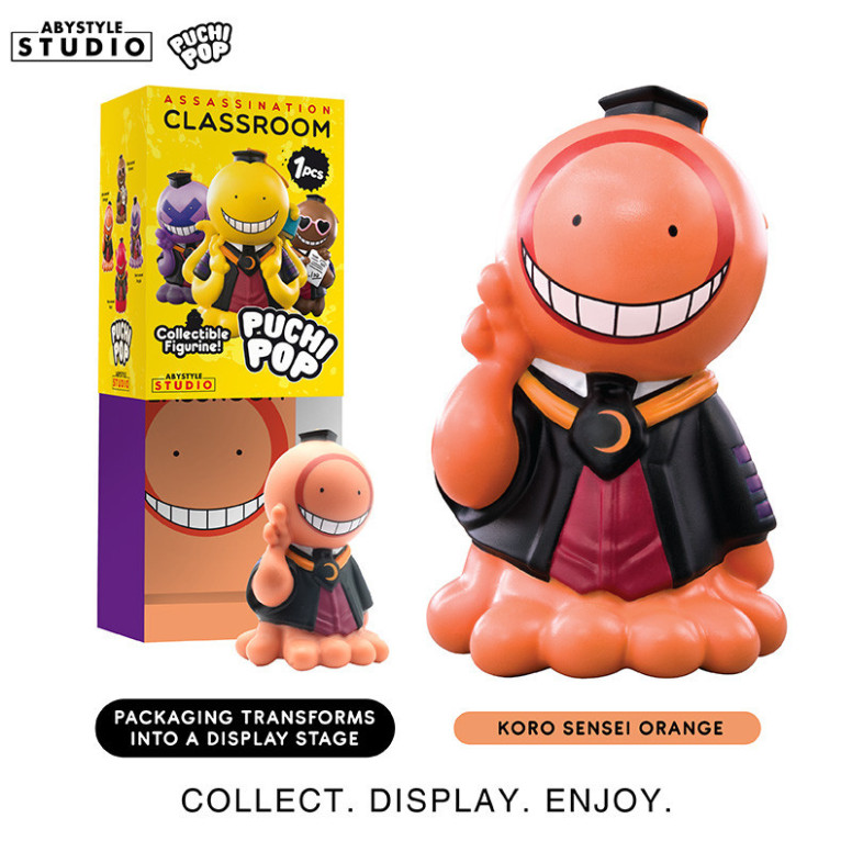 ABYstyle - Assassination Classroom - set di 8 figure in vinile morbido di Puchipop Koro-sensei
