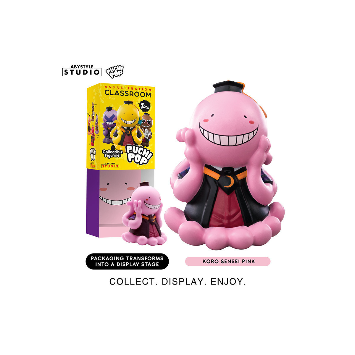 ABYstyle - Assassination Classroom - set di 8 figure in vinile morbido di Puchipop Koro-sensei