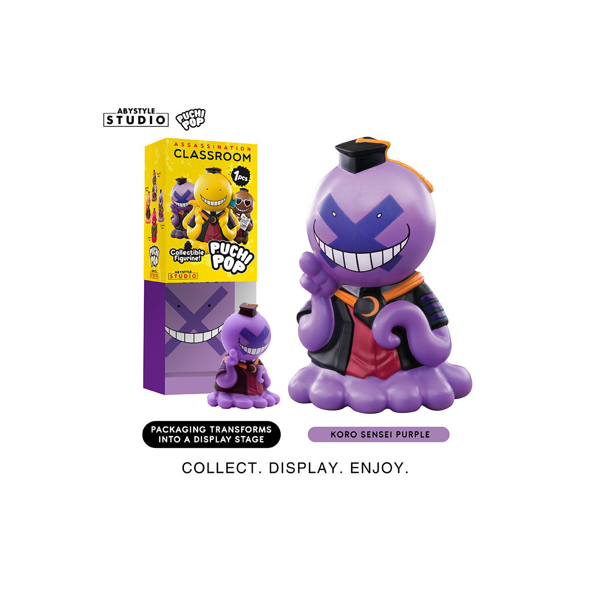 ABYstyle - Assassination Classroom - set di 8 figure in vinile morbido di Puchipop Koro-sensei