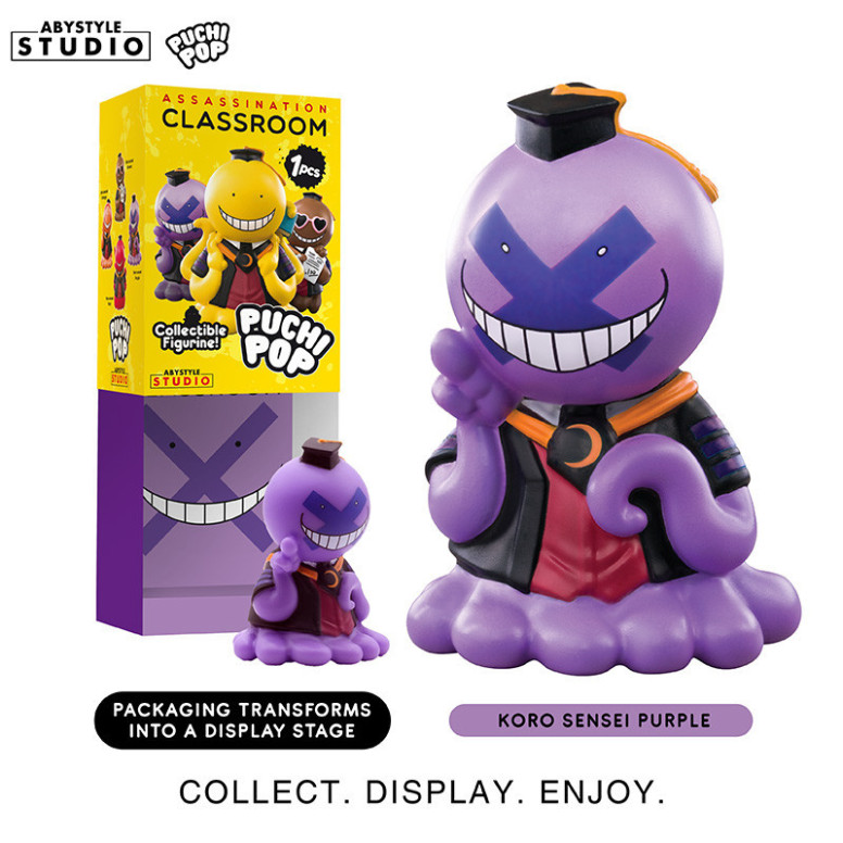 ABYstyle - Assassination Classroom - set di 8 figure in vinile morbido di Puchipop Koro-sensei