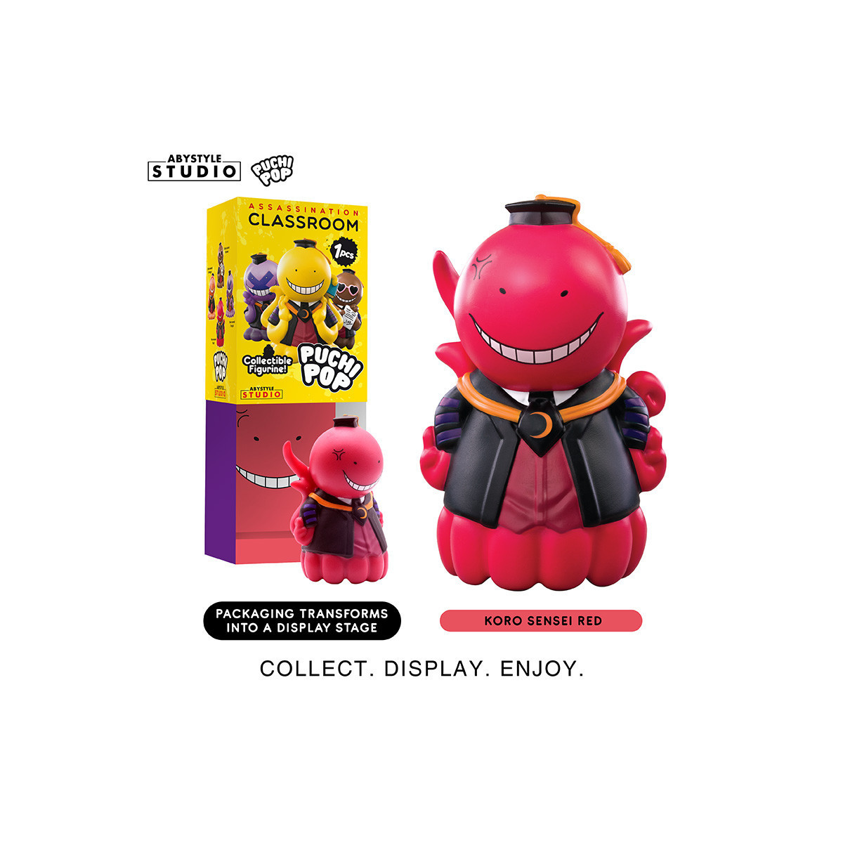 ABYstyle - Assassination Classroom - set di 8 figure in vinile morbido di Puchipop Koro-sensei