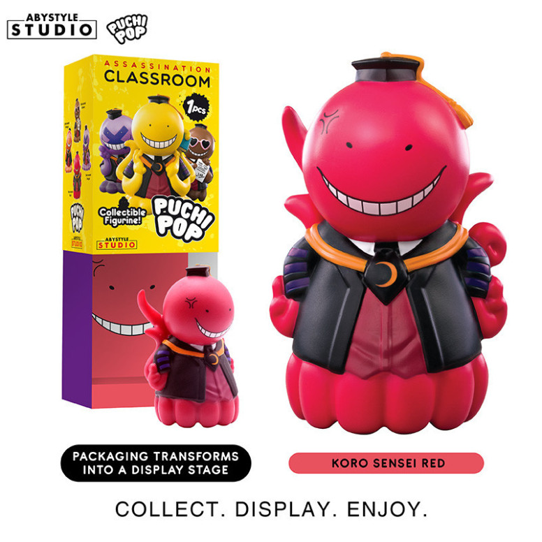 ABYstyle - Assassination Classroom - set di 8 figure in vinile morbido di Puchipop Koro-sensei