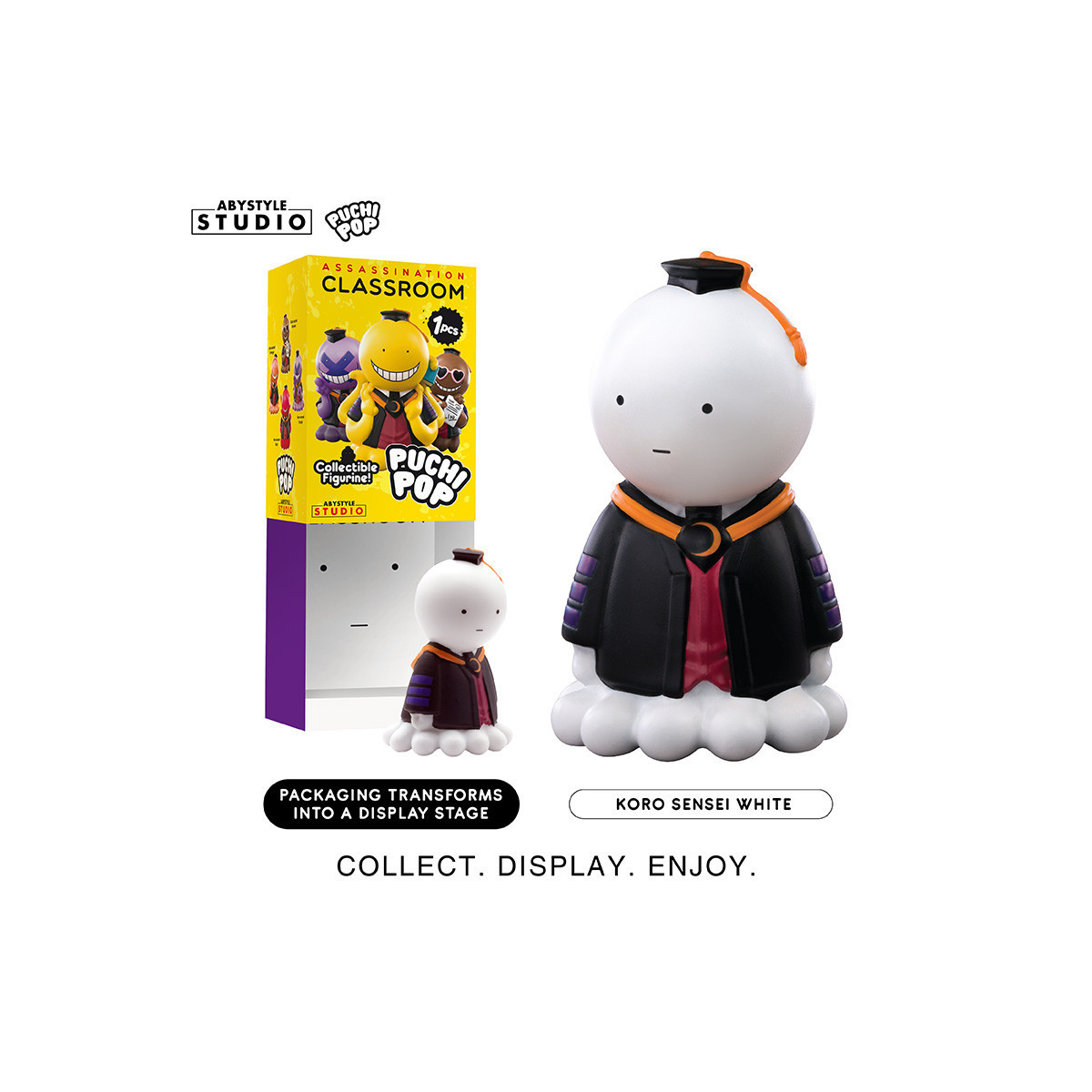 ABYstyle - Assassination Classroom - set di 8 figure in vinile morbido di Puchipop Koro-sensei