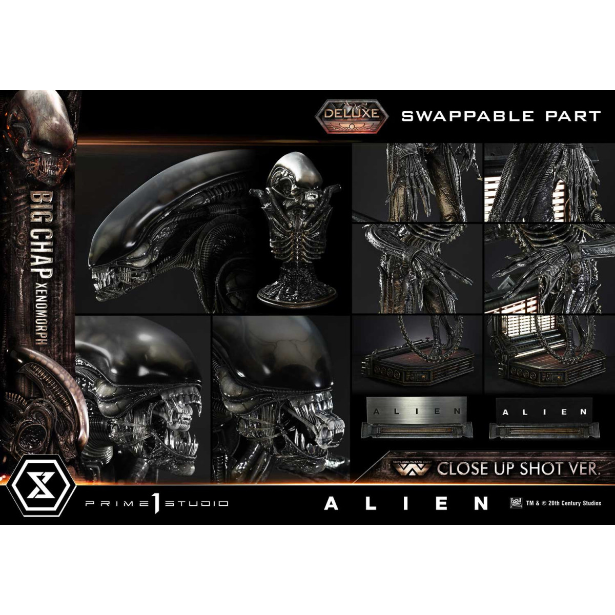 Prime 1 Studio - Big Chap Xenomorph Close Up Shot Ver. Versione bonus DX - Alien (1979) Museo Masterline XL 1/3