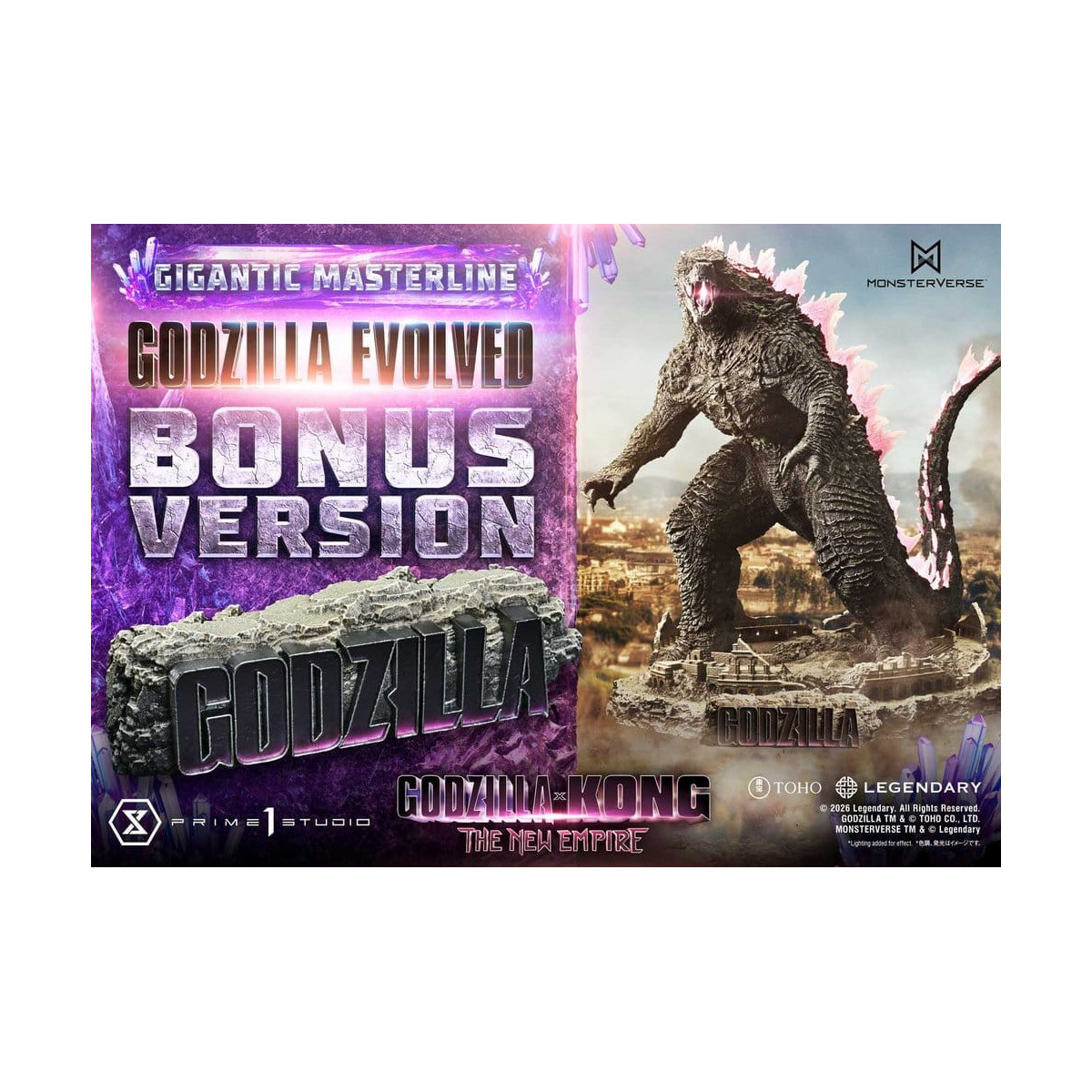 Prime 1 Studio - Godzilla Evoluto Bonus Ver. - Godzilla x Kong: Il nuovo impero Serie masterline gigante