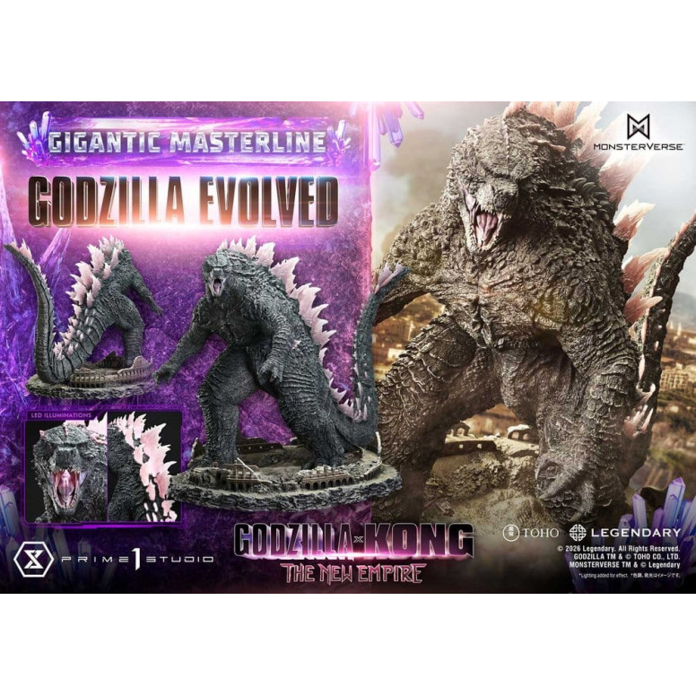 Prime 1 Studio - Godzilla Evoluto Bonus Ver. - Godzilla x Kong: Il nuovo impero Serie masterline gigante
