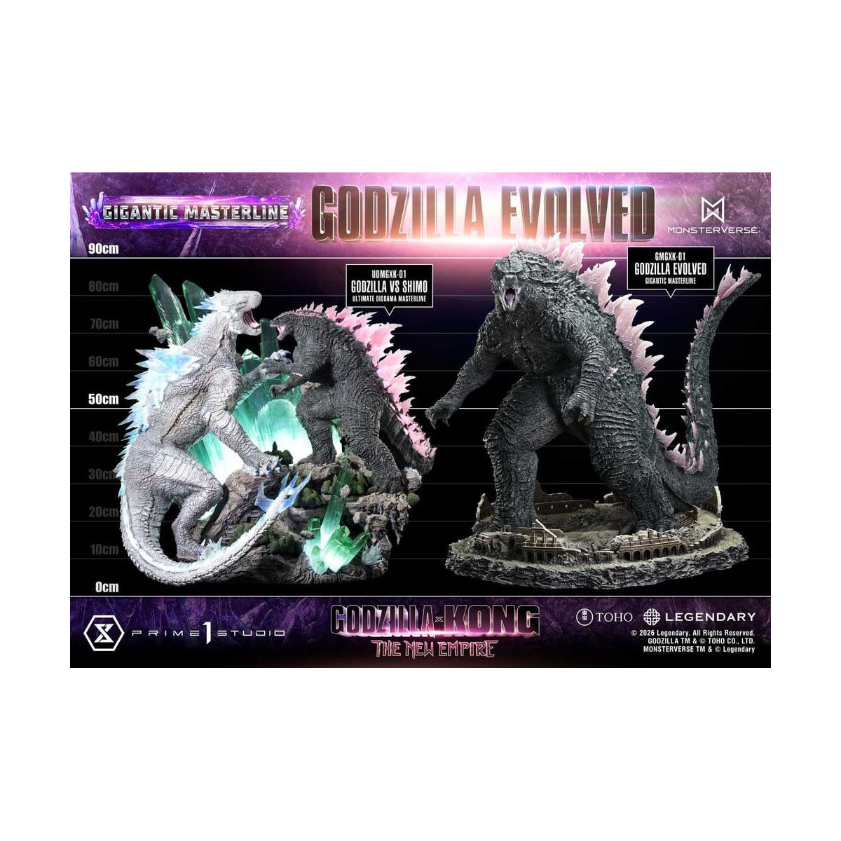 Prime 1 Studio - Godzilla Evoluto Bonus Ver. - Godzilla x Kong: Il nuovo impero Serie masterline gigante