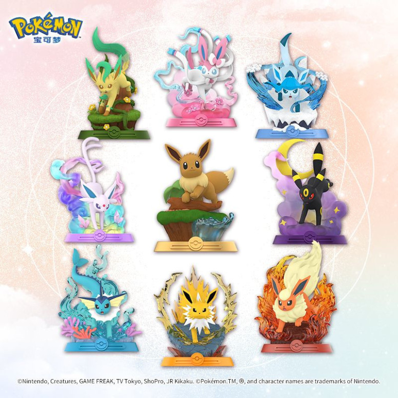 Funism - Pokémon - EVOLI EVOLUTION set di 8 figurine in scatola cieca - Collezione Evolution