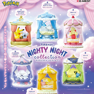 Re-Ment - Pokémon - NIGHTY NIGHT COLLECTION set di 6 figure in blind box.