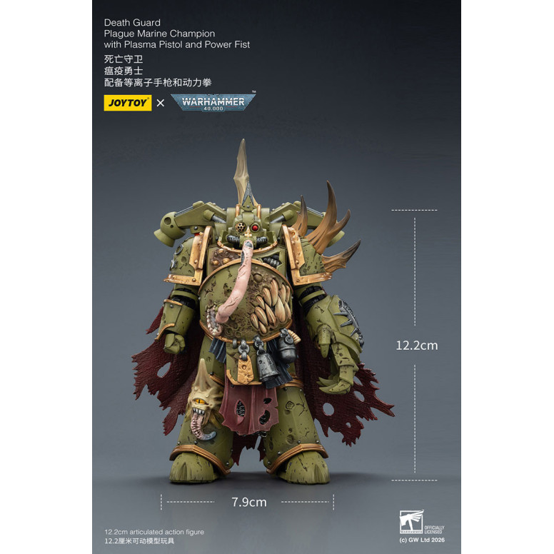 Joytoy - Guardia della Morte - Campione Marine della Peste con Pistola al Plasma e Pugno di Potere 1/18 - Warhammer 40k