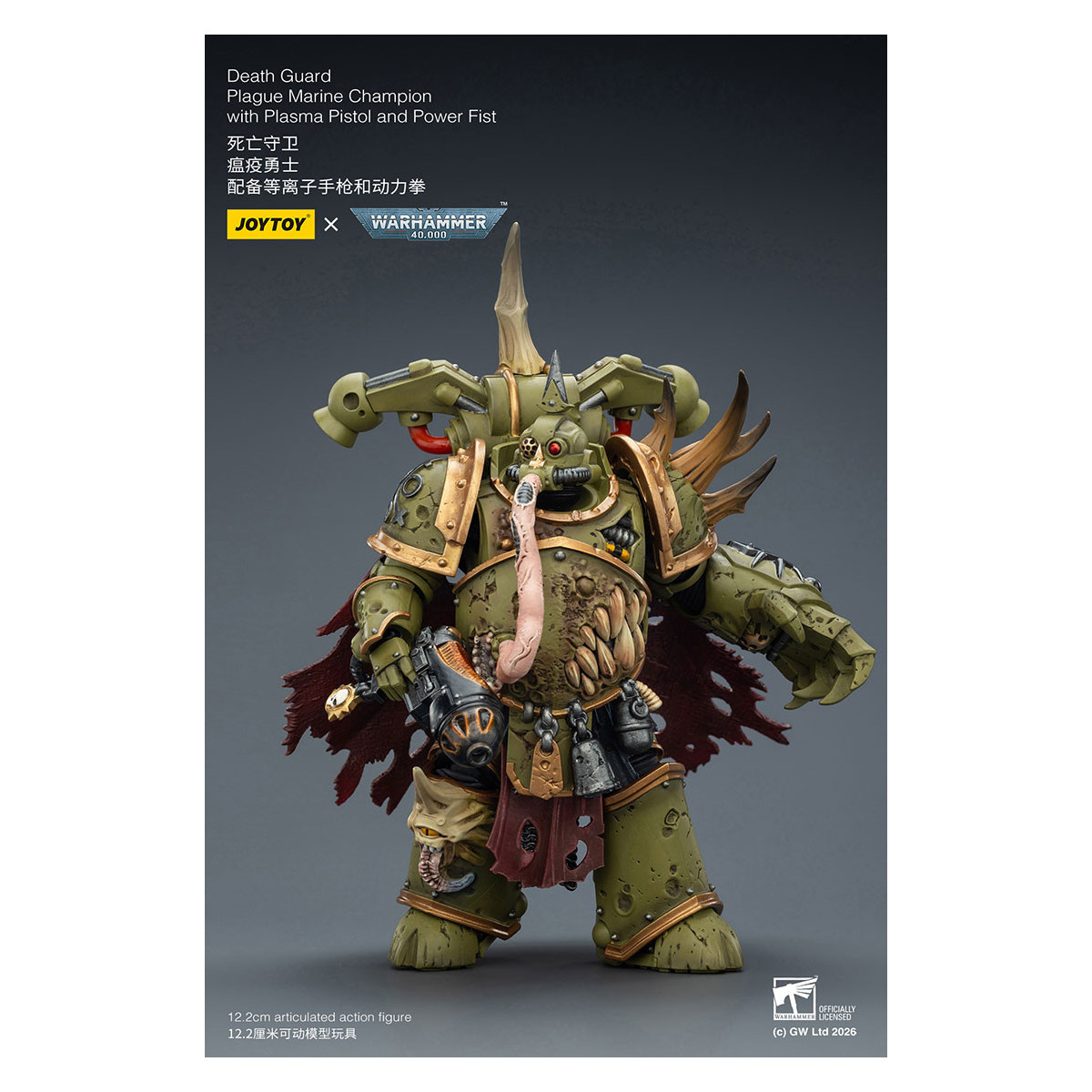 Joytoy - Guardia della Morte - Campione Marine della Peste con Pistola al Plasma e Pugno di Potere 1/18 - Warhammer 40k