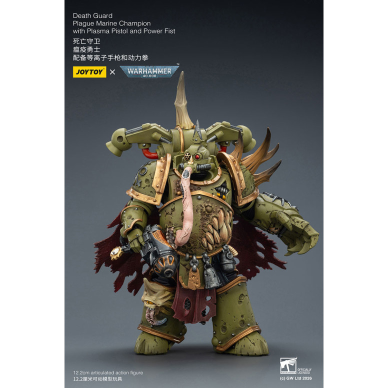 Joytoy - Guardia della Morte - Campione Marine della Peste con Pistola al Plasma e Pugno di Potere 1/18 - Warhammer 40k