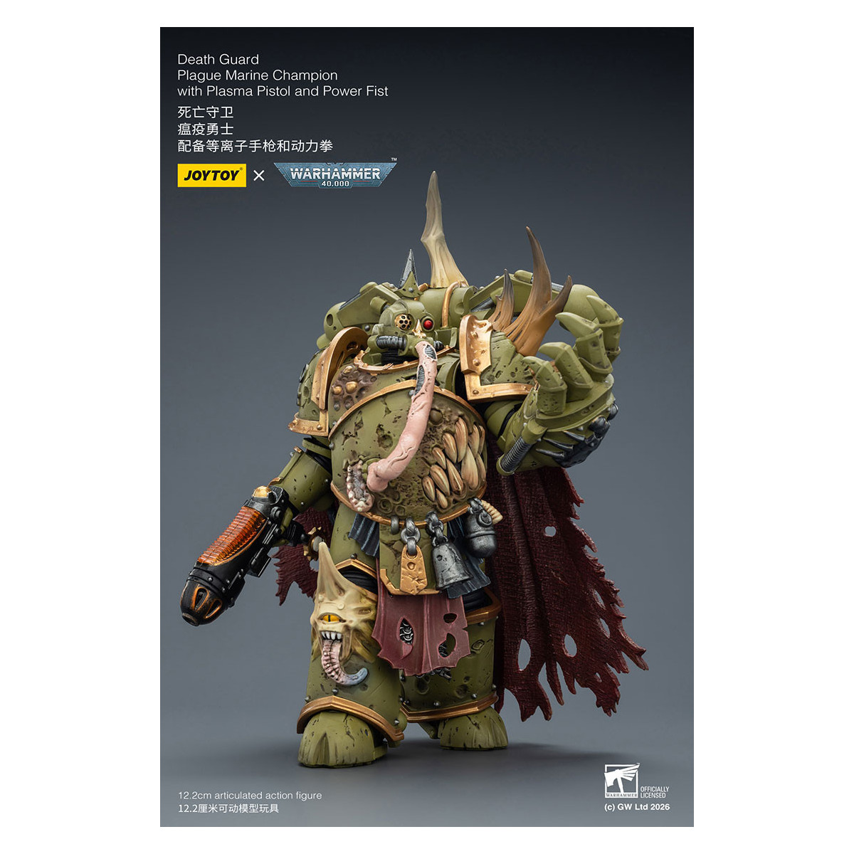 Joytoy - Guardia della Morte - Campione Marine della Peste con Pistola al Plasma e Pugno di Potere 1/18 - Warhammer 40k