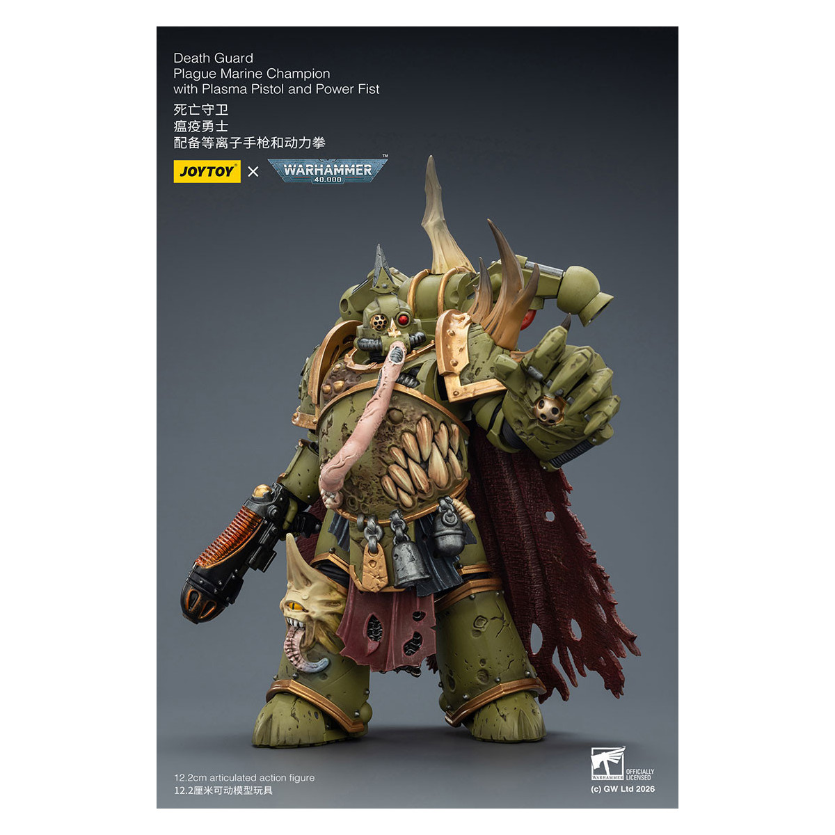 Joytoy - Guardia della Morte - Campione Marine della Peste con Pistola al Plasma e Pugno di Potere 1/18 - Warhammer 40k