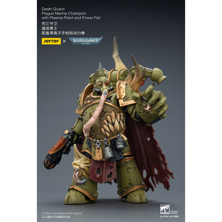 Joytoy - Guardia della Morte - Campione Marine della Peste con Pistola al Plasma e Pugno di Potere 1/18 - Warhammer 40k
