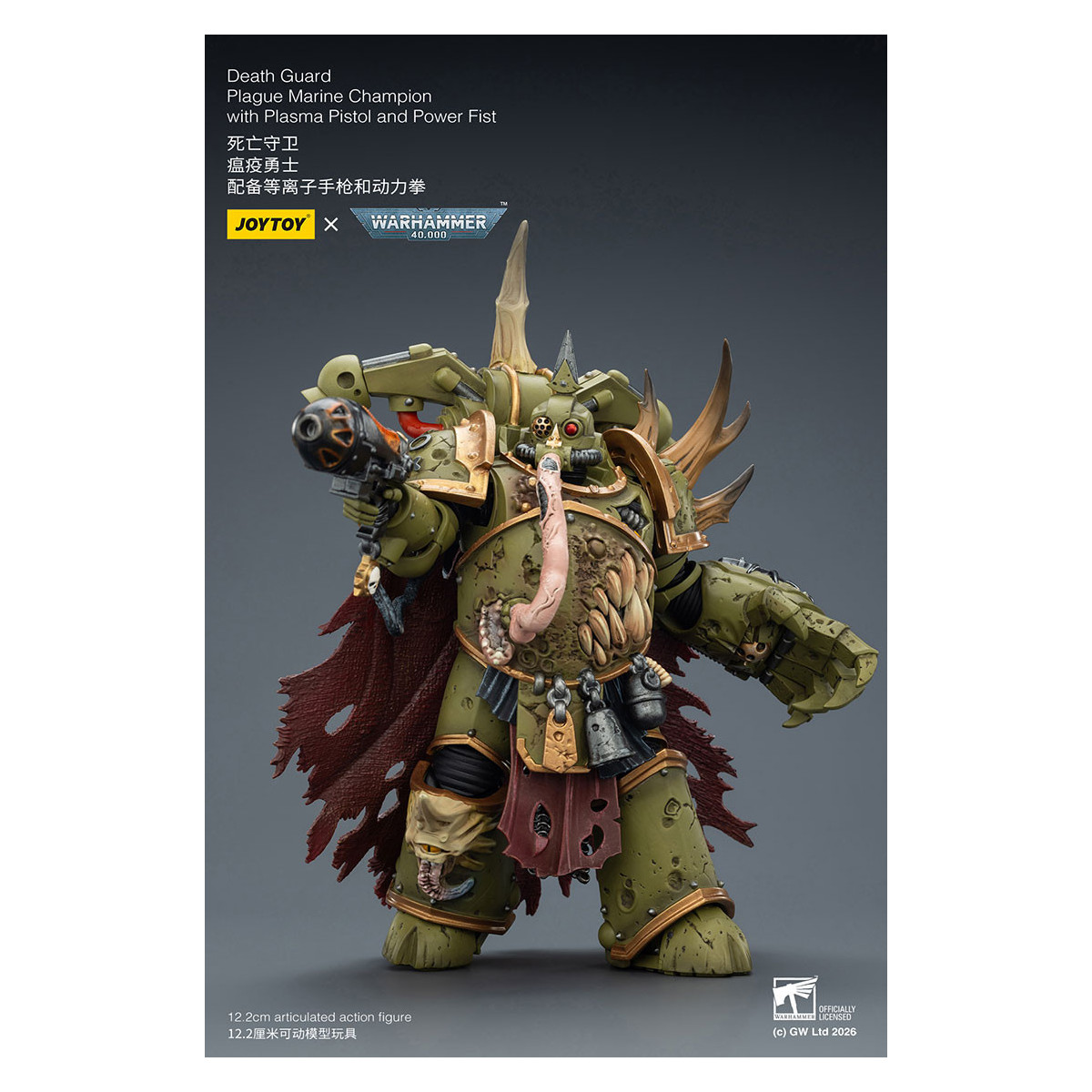 Joytoy - Guardia della Morte - Campione Marine della Peste con Pistola al Plasma e Pugno di Potere 1/18 - Warhammer 40k