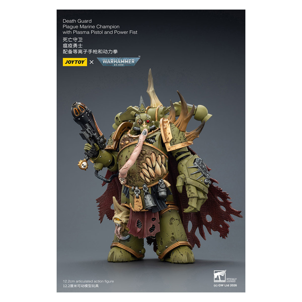 Joytoy - Guardia della Morte - Campione Marine della Peste con Pistola al Plasma e Pugno di Potere 1/18 - Warhammer 40k