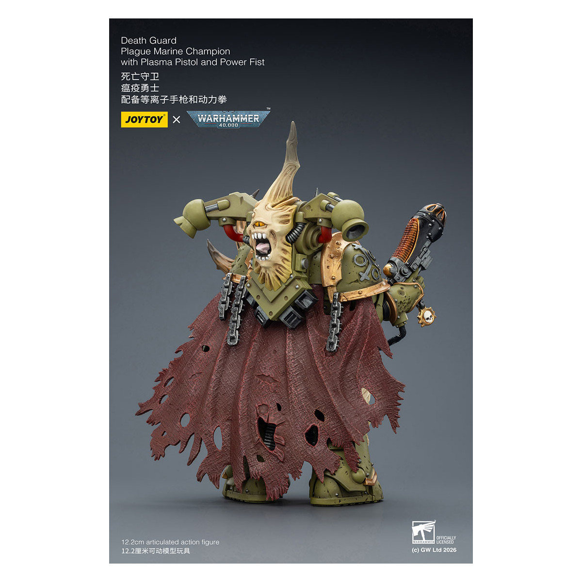 Joytoy - Guardia della Morte - Campione Marine della Peste con Pistola al Plasma e Pugno di Potere 1/18 - Warhammer 40k