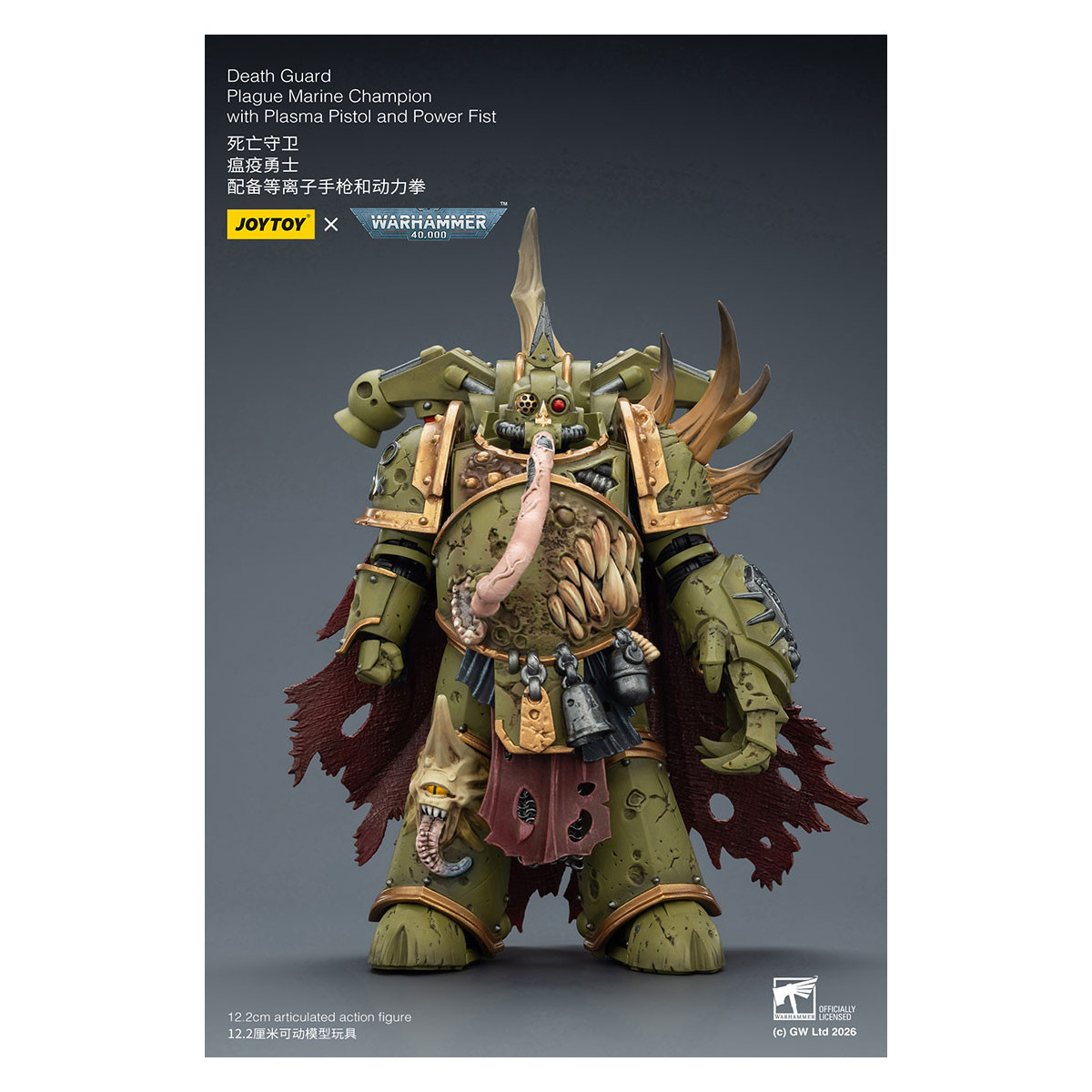 Joytoy - Guardia della Morte - Campione Marine della Peste con Pistola al Plasma e Pugno di Potere 1/18 - Warhammer 40k