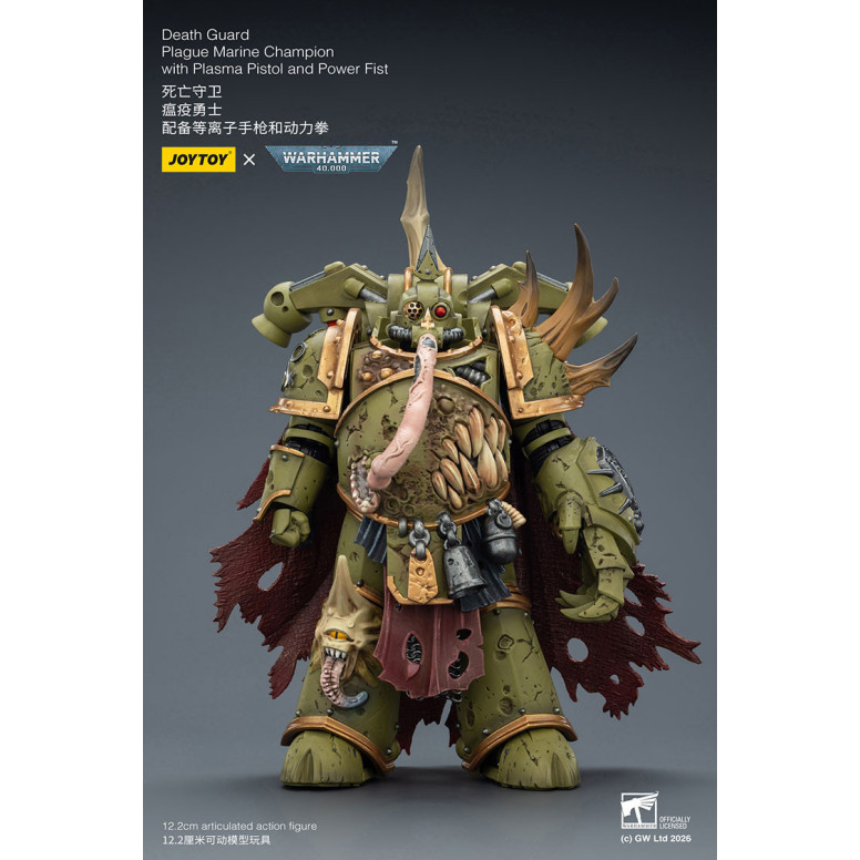 Joytoy - Guardia della Morte - Campione Marine della Peste con Pistola al Plasma e Pugno di Potere 1/18 - Warhammer 40k