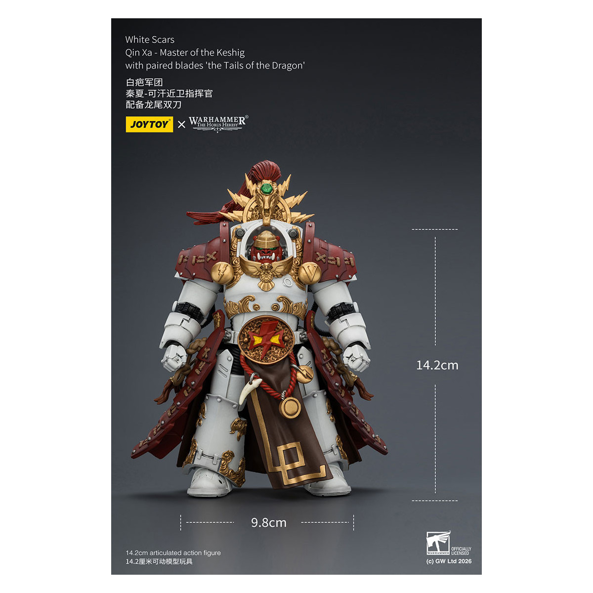 JoyToy Space Marines - Cicatrici bianche - Qin Xa-Maestro del Keshig con lame accoppiate "le code del Dragon" 1/18