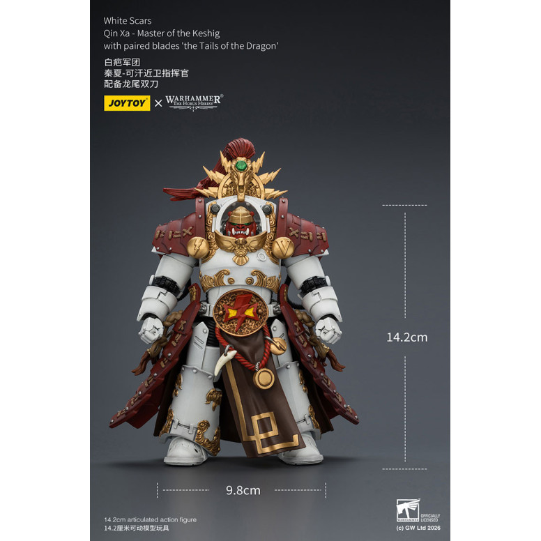 JoyToy Space Marines - Cicatrici bianche - Qin Xa-Maestro del Keshig con lame accoppiate "le code del Dragon" 1/18