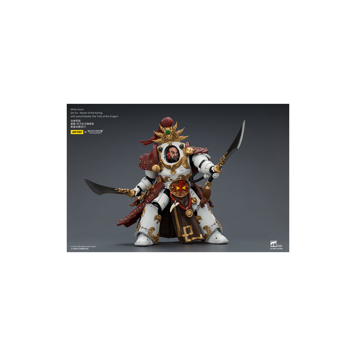 JoyToy Space Marines - Cicatrici bianche - Qin Xa-Maestro del Keshig con lame accoppiate "le code del Dragon" 1/18