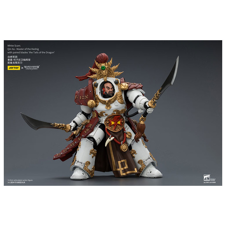 JoyToy Space Marines - Cicatrici bianche - Qin Xa-Maestro del Keshig con lame accoppiate "le code del Dragon" 1/18