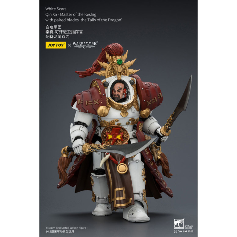 JoyToy Space Marines - Cicatrici bianche - Qin Xa-Maestro del Keshig con lame accoppiate "le code del Dragon" 1/18