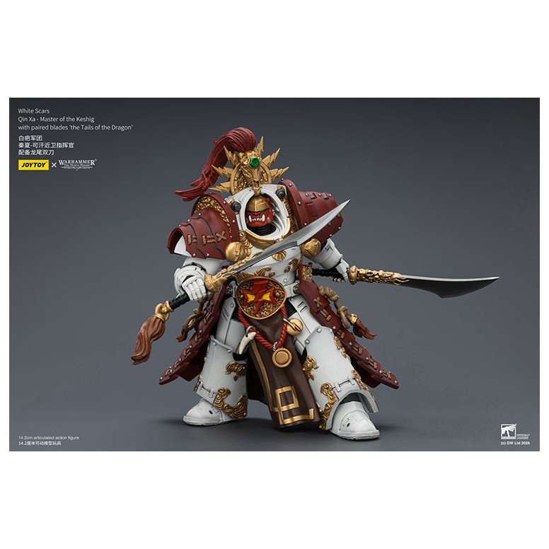 JoyToy Space Marines - Cicatrici bianche - Qin Xa-Maestro del Keshig con lame accoppiate "le code del Dragon" 1/18