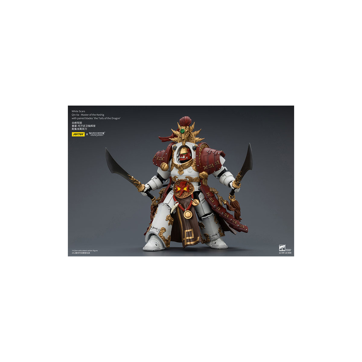 JoyToy Space Marines - Cicatrici bianche - Qin Xa-Maestro del Keshig con lame accoppiate "le code del Dragon" 1/18