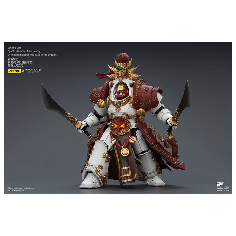 JoyToy Space Marines - Cicatrici bianche - Qin Xa-Maestro del Keshig con lame accoppiate "le code del Dragon" 1/18