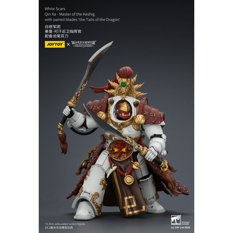 JoyToy Space Marines - Cicatrici bianche - Qin Xa-Maestro del Keshig con lame accoppiate "le code del Dragon" 1/18
