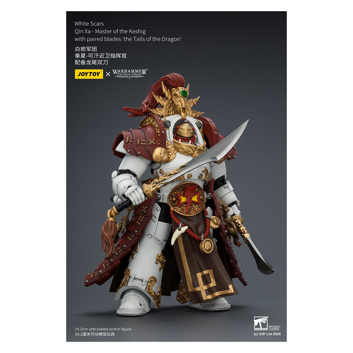 JoyToy Space Marines - Cicatrici bianche - Qin Xa-Maestro del Keshig con lame accoppiate "le code del Dragon" 1/18