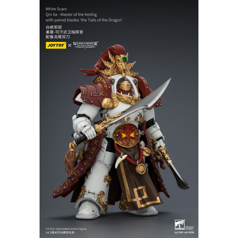 JoyToy Space Marines - Cicatrici bianche - Qin Xa-Maestro del Keshig con lame accoppiate "le code del Dragon" 1/18