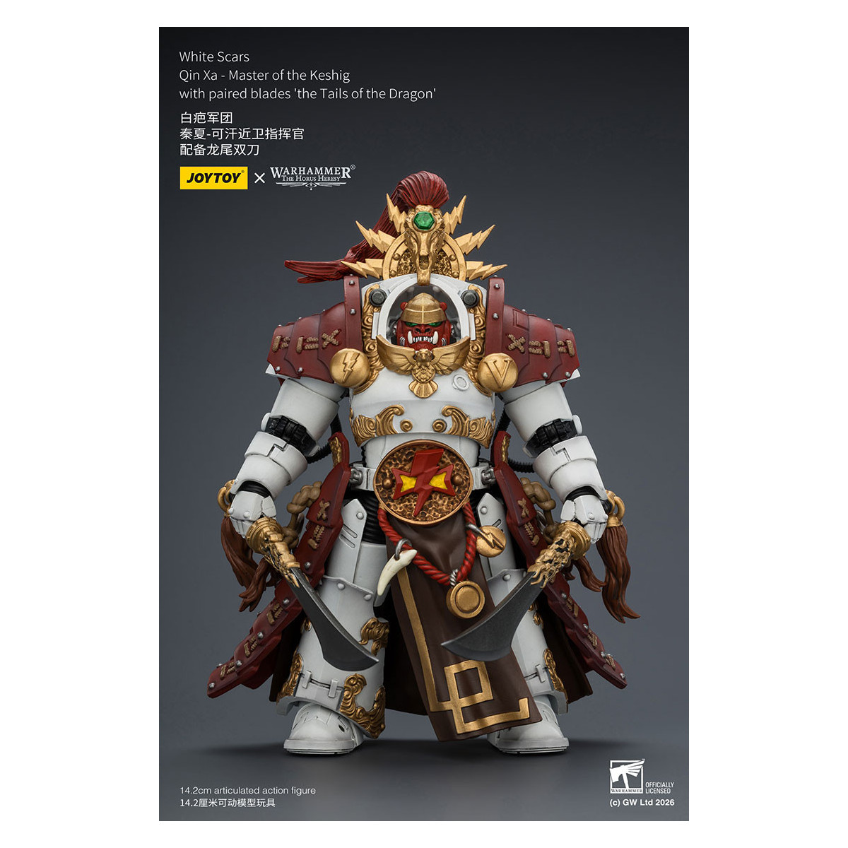 JoyToy Space Marines - Cicatrici bianche - Qin Xa-Maestro del Keshig con lame accoppiate "le code del Dragon" 1/18