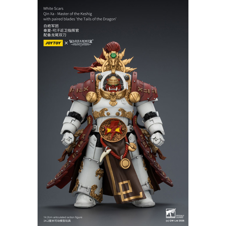 JoyToy Space Marines - Cicatrici bianche - Qin Xa-Maestro del Keshig con lame accoppiate "le code del Dragon" 1/18