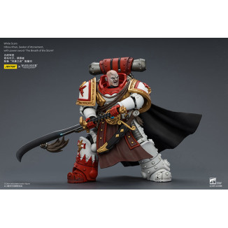 JoyToy Space Marines - Cicatrici Bianche - Gufo Khan, Cercatore di Espiazione, con la spada del potere "Il Soffio della Tempesta