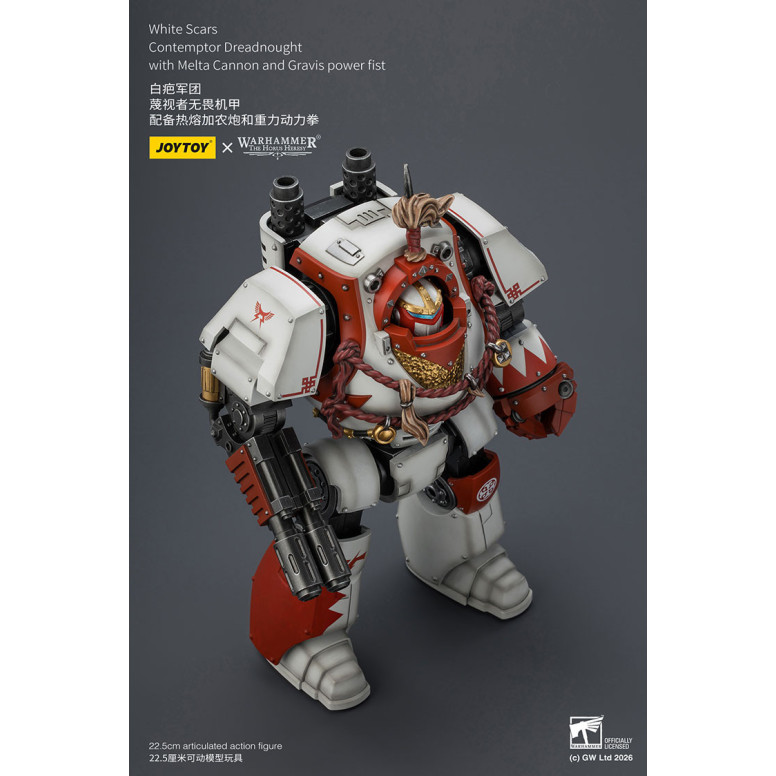 Joytoy - Warhammer - Cicatrici bianche - Contemptor Dreadnought con cannone Melta e pugno di potere Gravis - L'Eresia di Horus