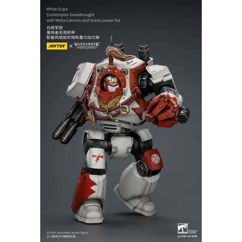 Joytoy - Warhammer - Cicatrici bianche - Contemptor Dreadnought con cannone Melta e pugno di potere Gravis - L'Eresia di Horus