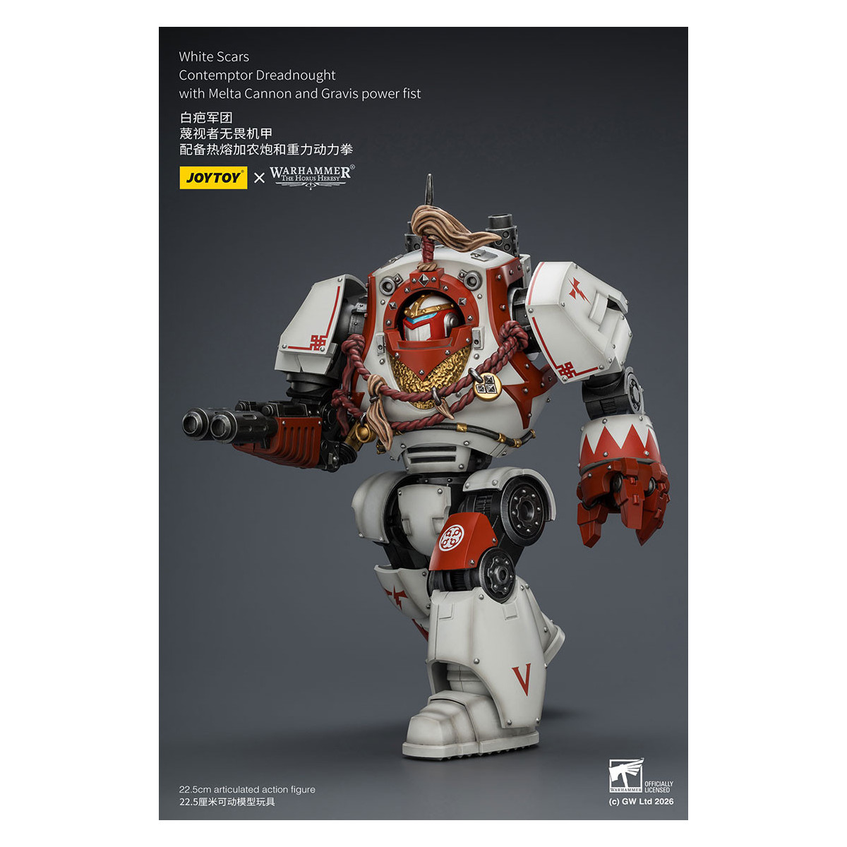 Joytoy - Warhammer - Cicatrici bianche - Contemptor Dreadnought con cannone Melta e pugno di potere Gravis - L'Eresia di Horus